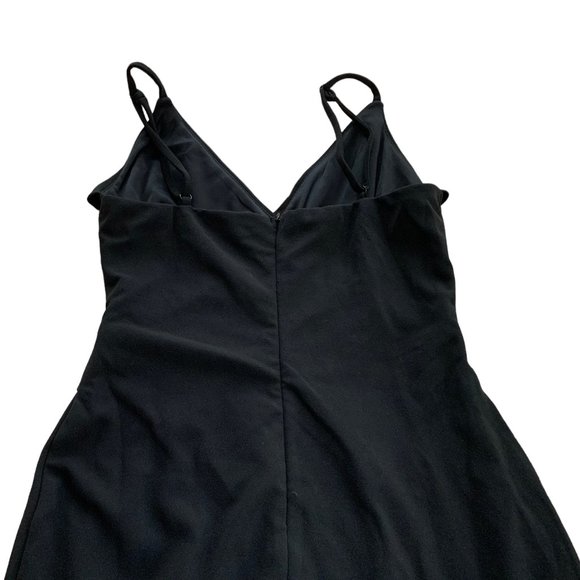 Lulu's Women's Black Dress with Front Crossing Collar - Picture 8 of 10